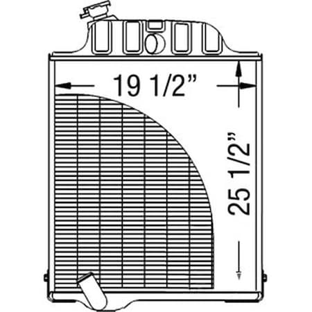 Aftermarket Radiator Fits John Deere 4230 WN-AR61883-PEX